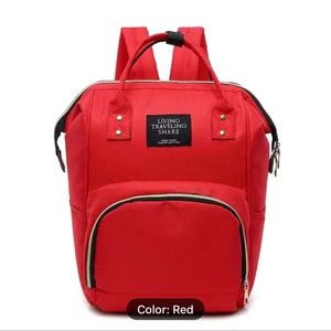 Brand New Huge School Backpack, Travel Bag or Mommy Bag- Red